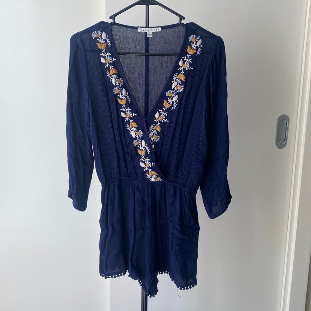 Navy Romper